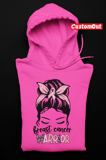 Copy of Breast Cancer Awareness In October We Wear Pink Black Woman Hoodie -BLACK - 0
