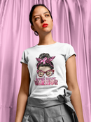 Breast Cancer Warrior Messy Bun-2