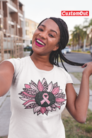 Breast Cancer Awareness Leopard Sunflower- T-Shirt-2